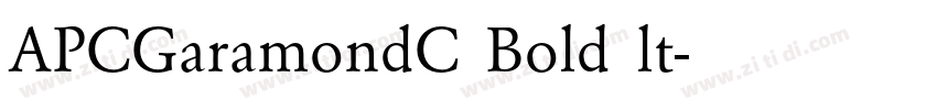 APCGaramondC Bold lt字体转换